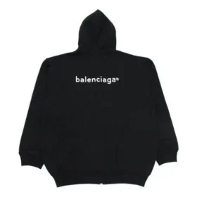 Jaqueta de manga comprida com fecho de correr Balenciaga SS21 para homem, preto, 641659TIV551070