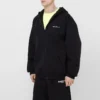 Jaqueta de manga comprida com fecho de correr Balenciaga SS21 para homem, preto, 641659TIV551070