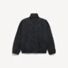Jaqueta de treino masculina de corte elegante em azul-marinho/verde-escuro