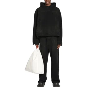 Jaqueta de vestir por cima da cabeça «Black Soft Denim» 719313TNW541129