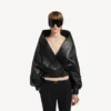 Jaqueta envolvente para mulher em preto