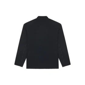 Jaqueta grande de malha retro Balenciaga FW21 para homem, preto 662388TAV041000