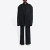 Jaqueta grande de malha retro Balenciaga FW21 para homem, preto 662388TAV041000