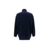 Jaqueta masculina Balenciaga com logótipo, fecho de correr e gola alta, azul 622002TIO508065