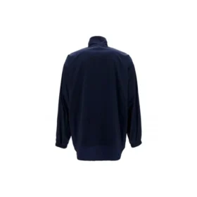 Jaqueta masculina Balenciaga com logótipo, fecho de correr e gola alta, azul 622002TIO508065