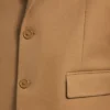 Jaqueta masculina de corte normal, com um único botão, na cor camelo