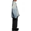 Jaqueta Oversized com Padrão Diagonal “Denim Japonês Azul Claro com Anéis” 773616TPW534868