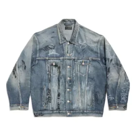 Jaqueta Oversized Graffiti «Azul Claro» 745048TNW014012