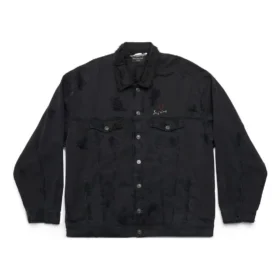 Jaqueta Oversized «Je t’aime» «Preto» 751357TNW111700