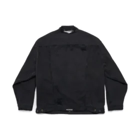 Jaqueta Oversized «Je t’aime» «Preto» 751357TNW111700