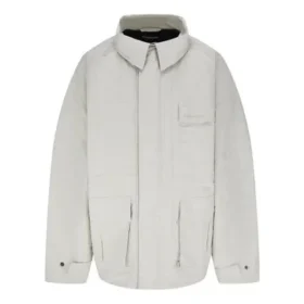 Jaqueta técnica tipo parka em tecido ripstop «Beige» 663039TKO319710