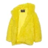 Jaqueta unissexo de pele sintética FW21, amarela, 663000TKQ077200