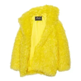 Jaqueta unissexo de pele sintética FW21, amarela, 663000TKQ077200