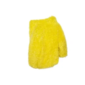 Jaqueta unissexo de pele sintética FW21, amarela, 663000TKQ077200