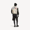 Jaqueta universitária masculina Balenciaga | Colaboração com a NBA em cor marfim