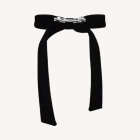 Laço de acessório de cabelo Holli para mulher em preto/prateado brilhante