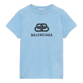 Logótipo no peito, estampado com letras, corte largo, manga curta, azul claro 578133TGV755840