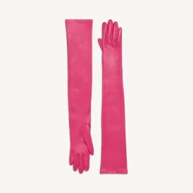 Luvas compridas para mulher em rosa