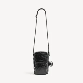Mala a tiracolo vertical «Superbusy» para homem, em preto