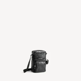 Mala a tiracolo vertical «Superbusy» para homem, em preto