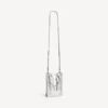 Mala City Tote com suporte para telemóvel para mulher, em prateado
