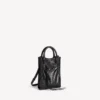 Mala City Tote com suporte para telemóvel para mulher, em preto