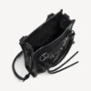 Mala City Tote com suporte para telemóvel para mulher, em preto
