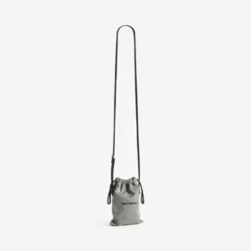 Mala de compras masculina com suporte para telemóvel em cinzento Balenciaga