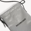 Mala de compras masculina com suporte para telemóvel em cinzento Balenciaga
