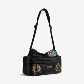 Mala de fim de semana Explorer Multipocket para homem, pequena, em preto/multicolorida
