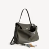 Mala de mão feminina estilo Rodeo, grande, com pingentes, em cor cáqui
