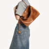 Mala de mão Rodeo para mulher, tamanho médio, em couro cowboy castanho claro