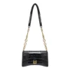 Mala de ombro Downtown Xs com relevo de crocodilo «Preto» 6891212106F1090