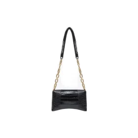 Mala de ombro Downtown Xs com relevo de crocodilo «Preto» 6891212106F1090