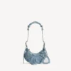 Mala de ombro Le Cagole para mulher, tamanho XS, em azul