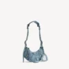 Mala de ombro Le Cagole para mulher, tamanho XS, em azul