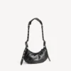 Mala de ombro Le Cagole para mulher, tamanho XS, em preto