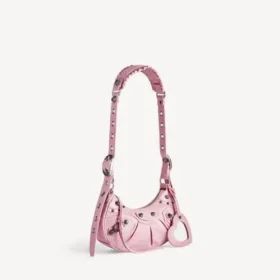 Mala de ombro Le Cagole para mulher, tamanho XS, em rosa claro