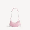 Mala de ombro Le Cagole para mulher, tamanho XS, em rosa claro