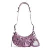 Mala de ombro Le Cagole XS com padrão leopardo «Rosa» 6713092AAV75651