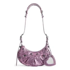 Mala de ombro Le Cagole XS com padrão leopardo «Rosa» 6713092AAV75651
