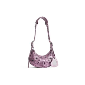 Mala de ombro Le Cagole XS com padrão leopardo «Rosa» 6713092AAV75651
