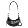 Mala de ombro Le Cagole XS DIY Metal «Black» 6713092AAXE1090