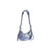 Mala de ombro Le Cagole XS metalizada «Purple» 6713090GT3Y5214