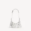 Mala de ombro Le Cagole XS para mulher, em branco