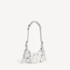 Mala de ombro Le Cagole XS para mulher, em branco