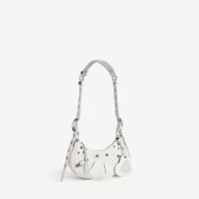 Mala de ombro Le Cagole XS para mulher, em branco