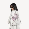Mala de ombro Le Cagole XS para mulher, em branco