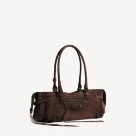 Mala feminina Le City East-West em tom espresso claro