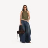 Mala feminina Le City East-West em tom espresso claro